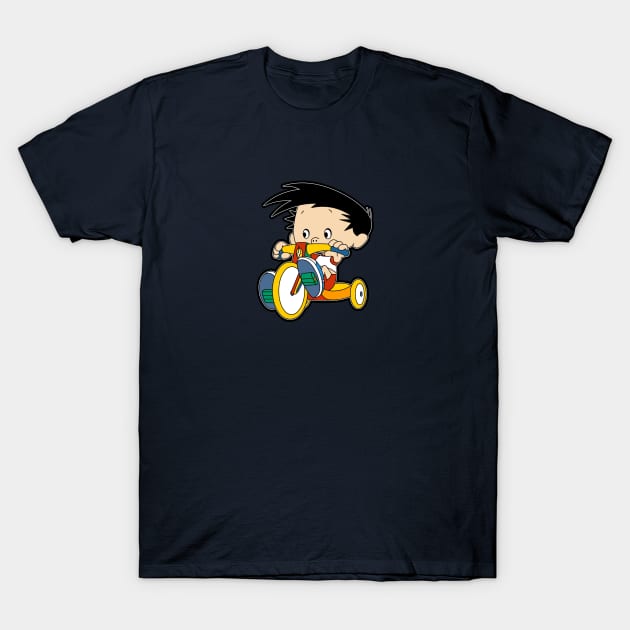 Bobby On His Bike T-Shirt by RobotGhost